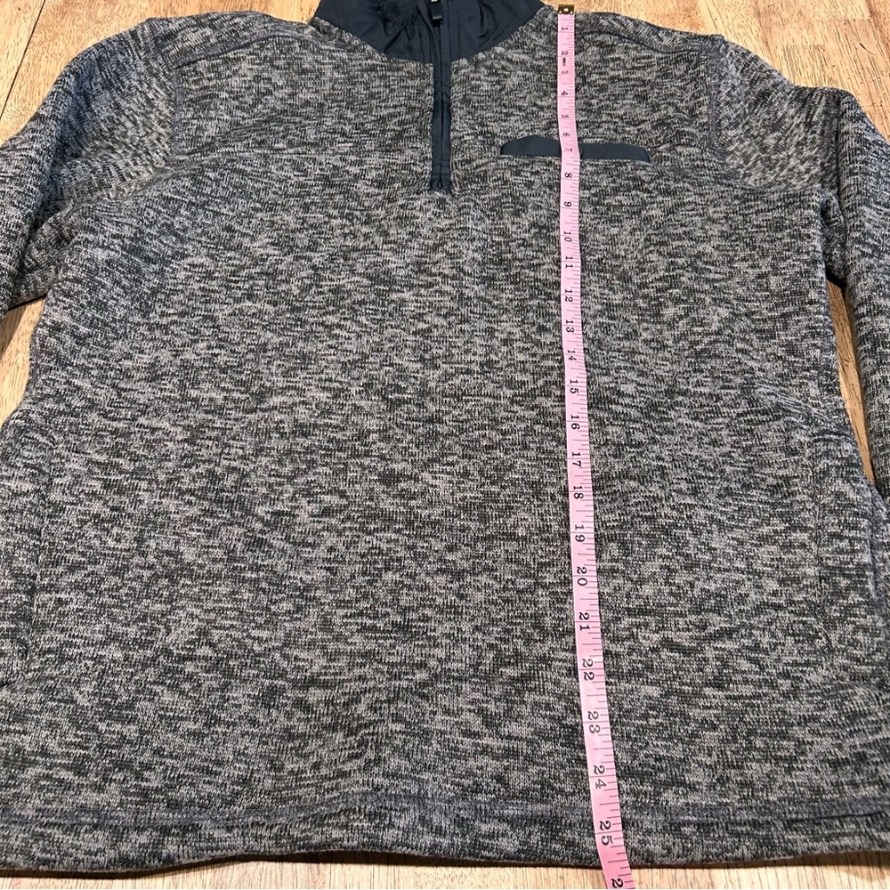 Eddie Bauer Dark Grey Heather Sweater-Knit Fleece 1/4-Zip Pullover| Men's Small‎ - Picture 12 of 12